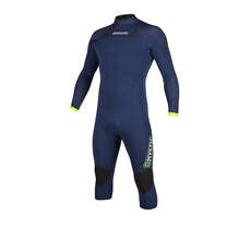 Traje De Neopreno Mystic Marshall 4/3 Brazo Largo Pierna Trasera Con Cremallera - Azul Marino / Lima Traje De Neopreno Mystic Marshall 4/3 Brazo Largo Pierna Trasera Con Cremallera - Azul Marino / Lima