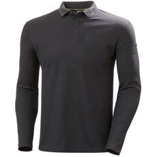 Helly Hansen Polo Hp Shore De Manga Larga De Secado Rápido - Ébano 34123