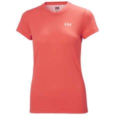 T-Shirt Helly Hansen Femme Lifa Active Solen - Corail Chaud