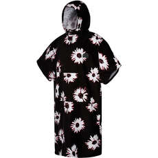 Poncho Mystic Velour / Cambiador De Bata - Negro / Blanco