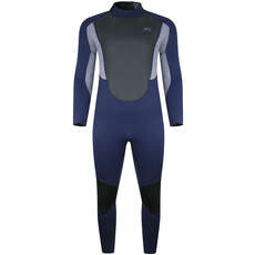 Traje De Neopreno Typhoon Storm3 3 / 2Mm Back Zip - Azul Marino / Gris Jaspeado 250776