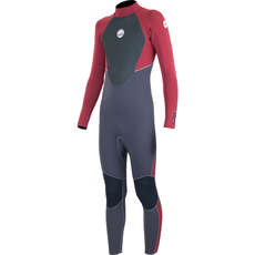 Traje De Neopreno Alder Junior Stealth 5/4 / 3Mm Bz Fullsuit - Negro Azabache / Rojo Ww21Jst