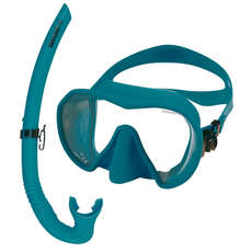 Set De Máscara Y Snorkel Beuchat Maxlux S - Atoll Blue