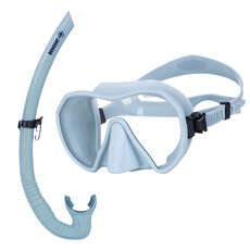 Set Máscara Y Snorkel Beuchat Maxlux S - Azul Claro