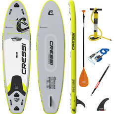 Cressi Tabla De Paddle Surf Inflable De Doble Cámara Solid De 10'6" - Gris/fluo Nb011070