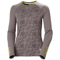 Camiseta Térmica Helly Hansen Mujer Lifa Active Graphic Crew - Sparrow Grey 49401