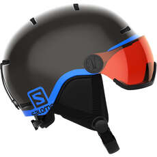 Salomon Niños Grom Visor Ski / Snowboard Casco - Negro / Azul