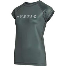 Mystic Womens Star Rashvest À Manches Courtes - Olive Foncé 230183