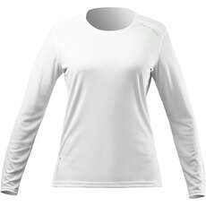 Top Zhik Para Mujer Uvactive De Manga Larga De Secado Rápido Uv50+ - Blanco Atp-0075