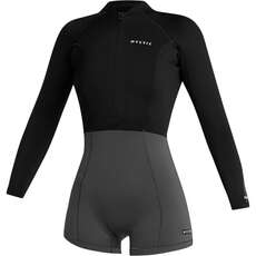 Traje De Neopreno Corto Mystic Lunar De 2/2 Mm Con Cremallera Frontal Y Brazo Largo Para Mujer - Negro 240112