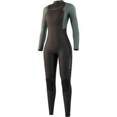 Traje De Neopreno Mystic Star De 3/2 Mm Con Cremallera Frontal Para Mujer, Color Verde Oliva Oscuro 250052