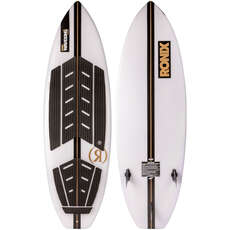 Tabla De Wake Surf Ronix Flyweight Wave King Xl  - Blanco/negro/dorado