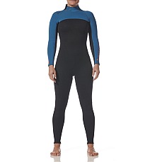 Traje De Neopreno Typhoon Essentia Para Mujer, 3/2 Mm, Con Cremallera Trasera, Modelo - Azul Océano/Negro Traje De Neopreno Typhoon Essentia Para Mujer, 3/2 Mm, Con Cremallera Trasera, Modelo - Azul Océano/Negro
