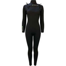 Traje De Neopreno Con Cremallera Frontal Sola Nova 5/4Mm Para Mujer - Negro