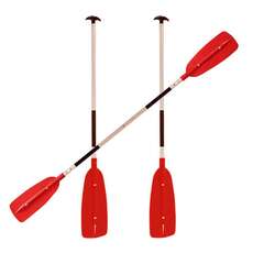 Pagaie Convertible Pour Kayak Ou Canoë Bravo - Rouge