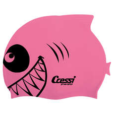 Gorro De Baño De Silicona Para Niños Cressi Shark - Rosa