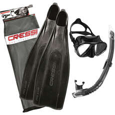 Cressi Pro Star Mask Snorkel & Set - Negro