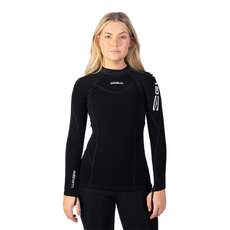 Gul Womens Evotherm Rashguard Térmico De Manga Larga - Negro