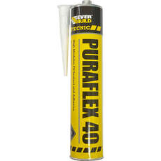 Everbuild Puraflex 40 Sealant & Adhesive - Colle De Bande De Joint De Fente - Blanc