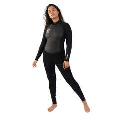 Traje De Neopreno Gul G-Force 3 Mm Flatlock Para Mujer, Negro/negro