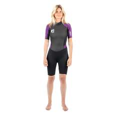 Traje De Neopreno Corto Gul G-Force 3 Mm Para Mujer  - Negro/morado