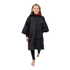 Gul Junior Evo Robe Poncho Cambiador Impermeable Con Capucha - Negro/rojo