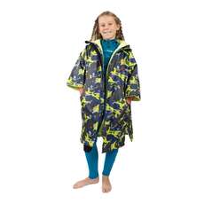 Gul Junior Evo Robe Poncho Cambiador Impermeable Con Capucha - Negro/camuflaje