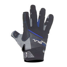 Gul Winter 3 Finger Sailing Gloves - Nero / Blu