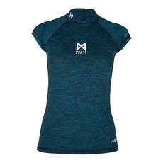 Magic Marine Mujer Cube Rashvest De Manga Corta - Azul Oscuro Melee Mm081012