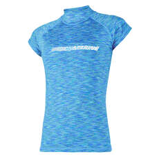 Magic Marine Femmes Cube Court Rashvest Manches - Flash Bleu