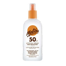 Loción Bronceadora Malibu Spf50 - Resistente Al Agua - 200 Ml