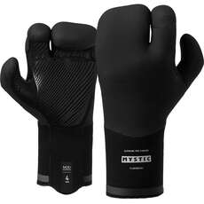 Guantes De Neopreno Mystic Supreme Lobster De 4 Mm, Color Negro