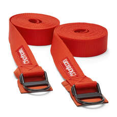 Northcore D Ring Tie Down Straps - 5M - Rojo