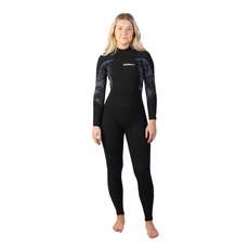 Traje De Neopreno Gul Response Blindstitched 3/2 Mm Para Mujer  - Negro/palma Rota