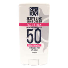 Solrx Active Zinc Spf50 + Barra De Protección Solar Resistente Al Agua - 14.2G