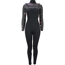 Traje De Neopreno Sola Nova 5/4 Mm Con Cremallera Frontal Para Mujer - Negro/Pizarra Traje De Neopreno Sola Nova 5/4 Mm Con Cremallera Frontal Para Mujer - Negro/Pizarra