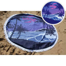 Serviette De Plage Sola Round - 150Cm Diamètre - Bleu