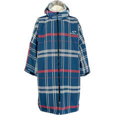 Poncho Impermeable / Bata Cambiadora Sola - Cuadros Azul Marino