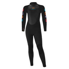 Traje De Neopreno Sola Para Niños Pheonix De 4/3 Mm Con Cremallera Trasera  - Negro A1509