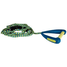 Cuerda De Surf Hyperlite Pro De 25 Pies Con Mango, Azul Y Amarillo